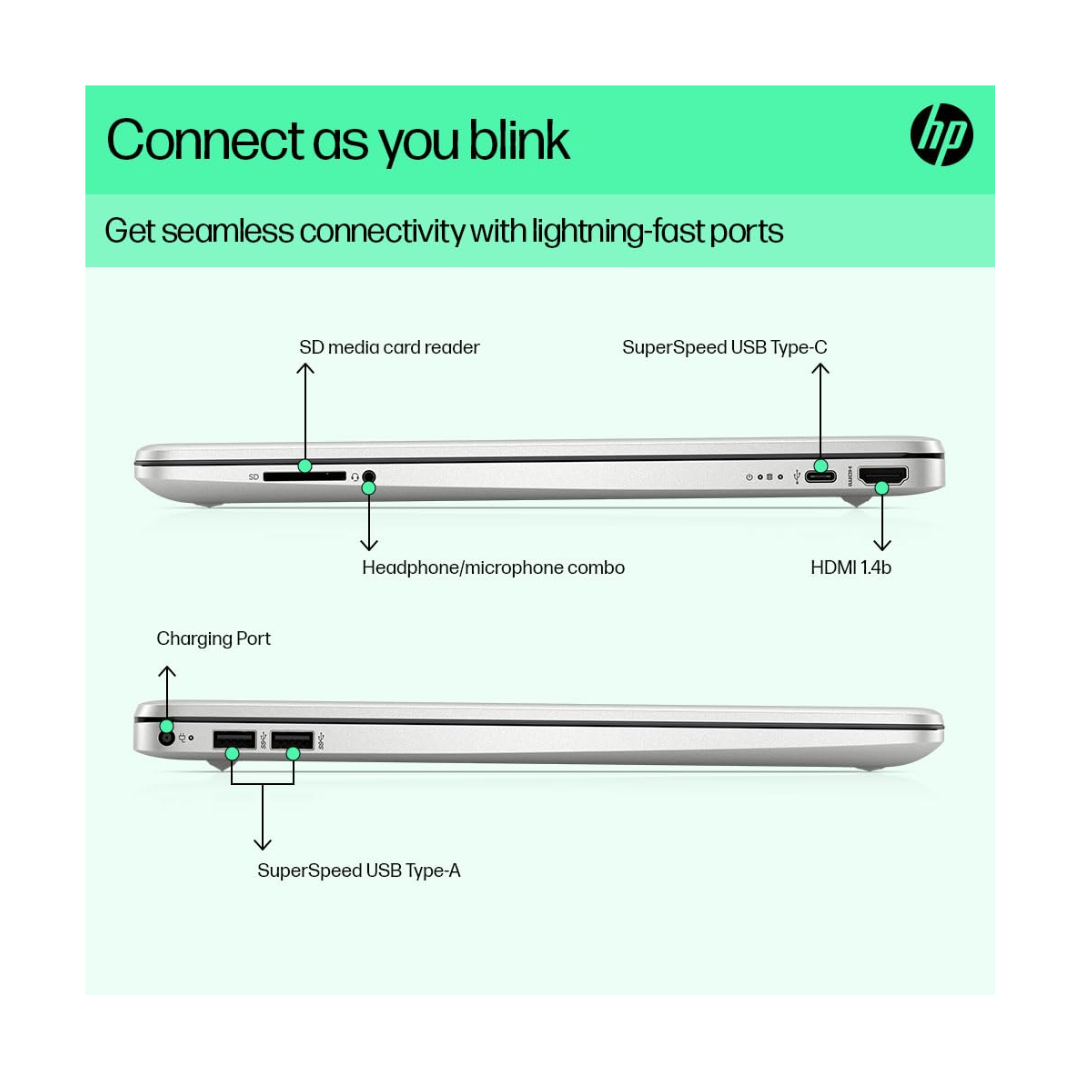 HP 15s-FQ5329TU Laptop - Input and Output Ports