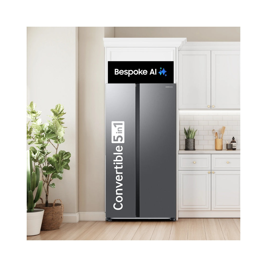 Samsung 653 L, 2 Star Side by Side Refrigerator |  Internal (Ice Blue) Display type | Twin Cooling Plus System
