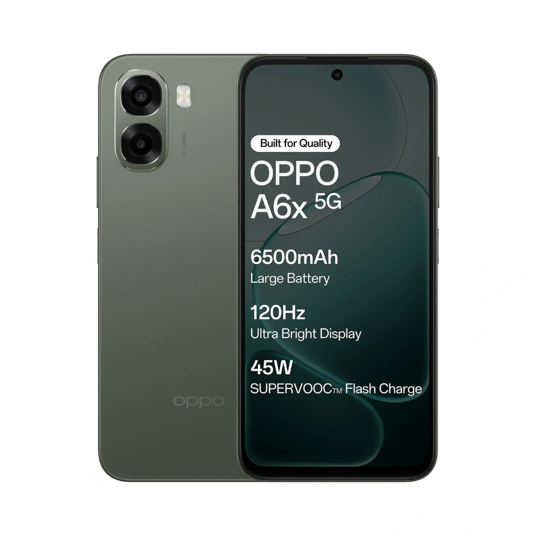 Oppo A6x 5G | MediaTek Dimensity 6300 | 13MP Rear Camera | 5MP Front Camera | 6500mAh Battery | 45W Flash Charger