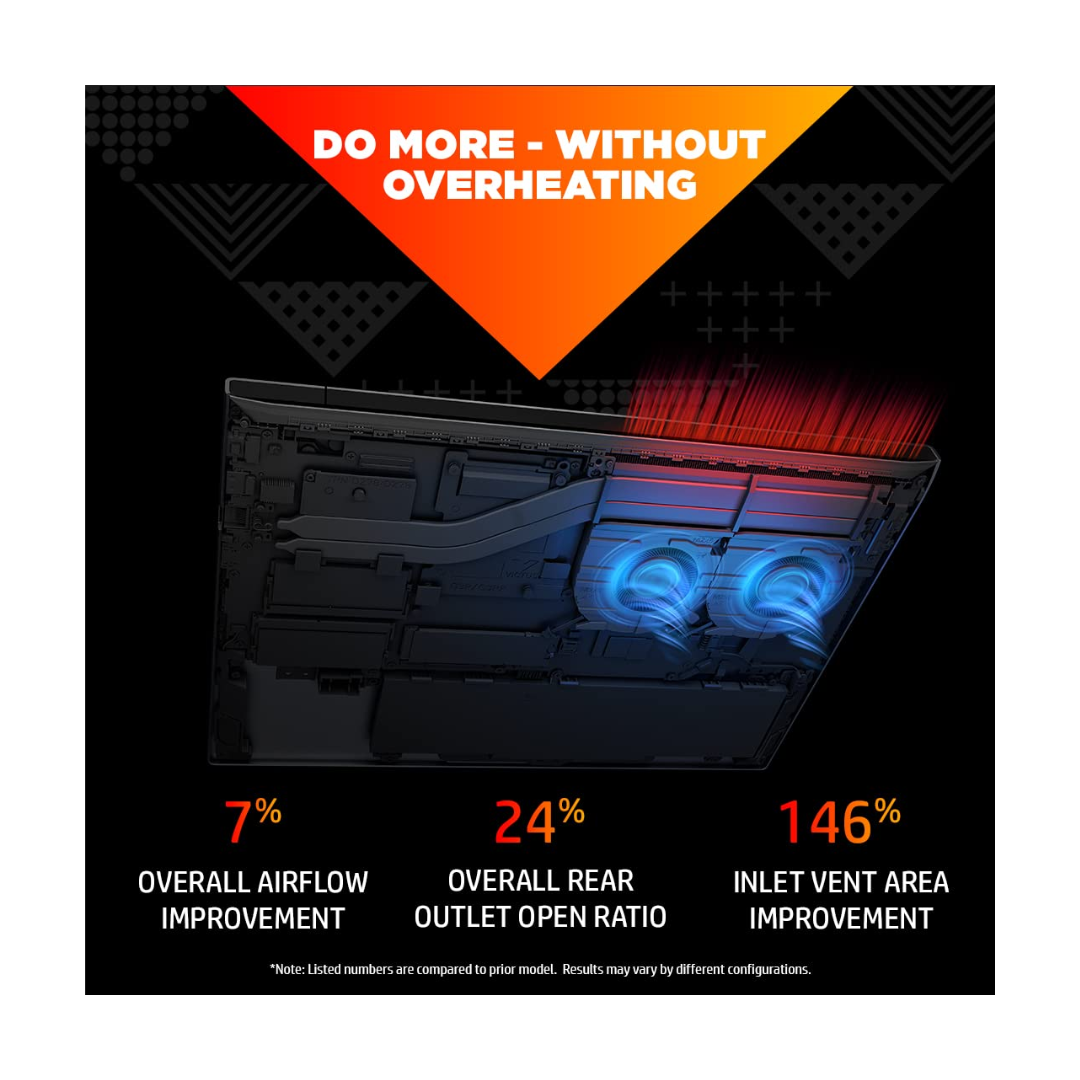 HP Victus 15-FA1124TX - Laptop - 7% Overall Airflow Improvement