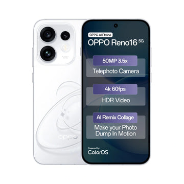 OPPO Reno 16 5G | 6.32 inch AMOLED Display | Snapdragon® 7 Gen 4 | 50MP Triple Camera | 50MP Front Camera | 6700mAh Battery | 80W SUPERVOOC Charging