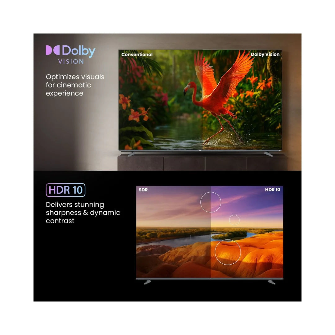 Haier 75 inch H75M80FUX Smart TV | Dolby Vision | HDR 10 HLG Picture Technology | 60Hz Refresh Rate | 6000:1 Contrast Ratio