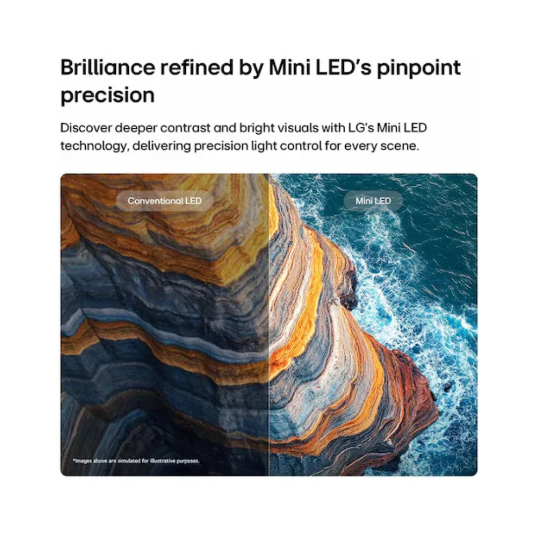 LG 55 inch 55QNED82BXA.ATR Smart TV | 4K QNED MiniLED Display | 120Hz Refresh Rate | Dolby Vision / HDR10 / HLG | webOS 26 | α8 AI Sound Pro