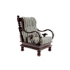 Heritage Meanwal 3 + 1 + 1 Teakwood Sofa | Premium Fabric | Teak Wood |