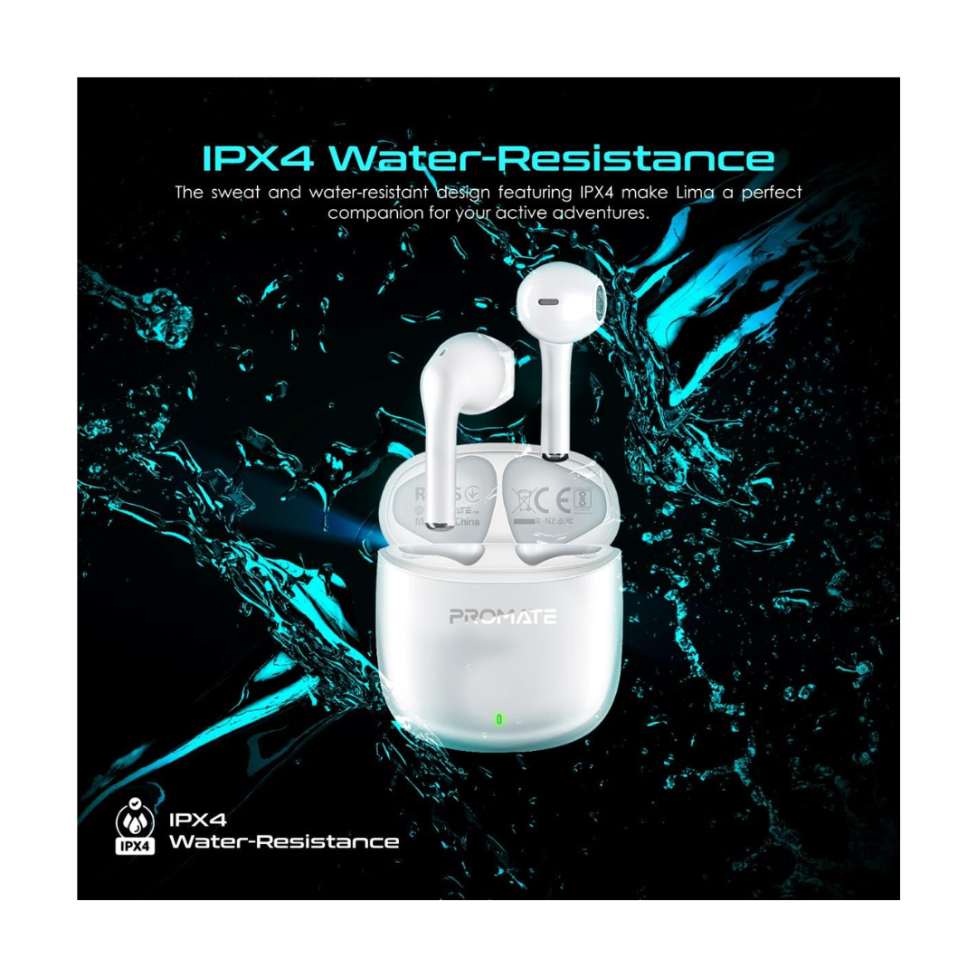 Promate Lima True Wireless Earbuds - Water Resistance 