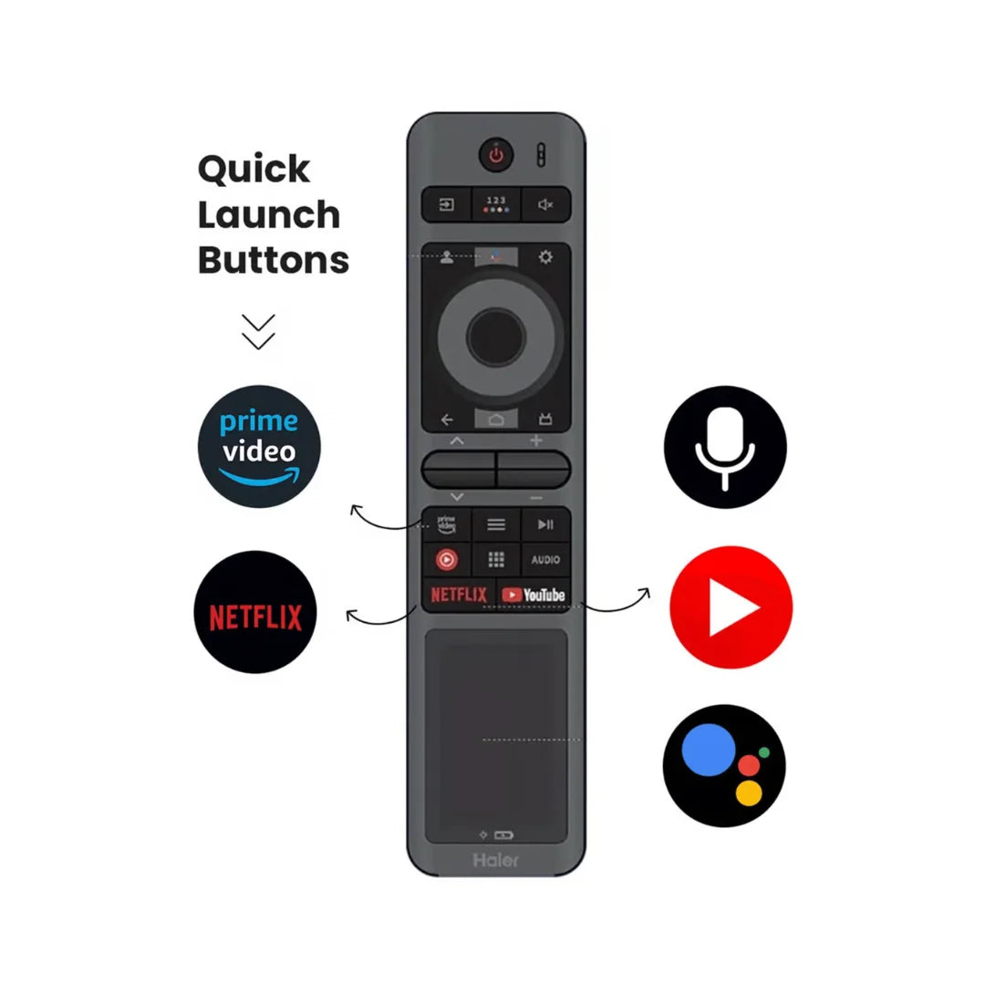 Haier 55 inch H55M80FUX Smart TV | Dolby Atmos | Hands Free Voice Control | Google Assistant | Dolby Vision Sound by KEF4 | HDR 10 Picture Technology