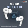 ByMuse Magnus Earbuds | Dual Mic with AI ENC for Calls | Touch Controls | BT v5.4 | Type-C Fast Charging
