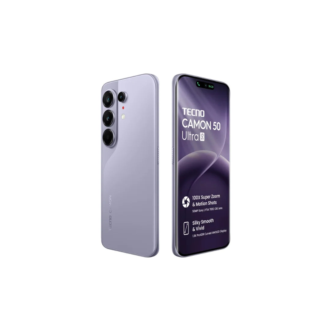 TECNO CAMON 50 Ultra 5G | 6.78 inches AMOLED Display | MediaTek Dimensity 7400 Ultimate | 50MP Dual Camera | 50MP Front Camera | 6500mAh Battery | 45W Super Charging