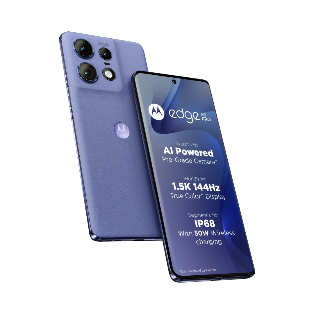 Motorola Edge 50 Pro 5G with 125W Charger | 50MP+13MP+10MP | 50MP Front Camera | 125W TurboPower Charging | IP68 Waterproof