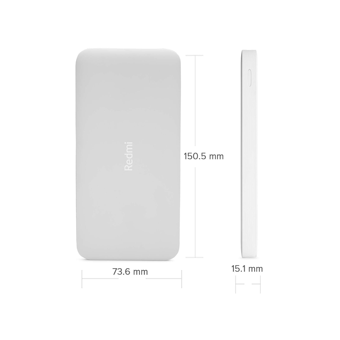 Redmi  10000 Mah Fast Charging Slim Power Bank (Black, 10W Fast Charging, Dual Ports) Redmi