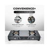 Preethi Blu Flame Gleam Glass Top 2-Burner Manual Gas Stove