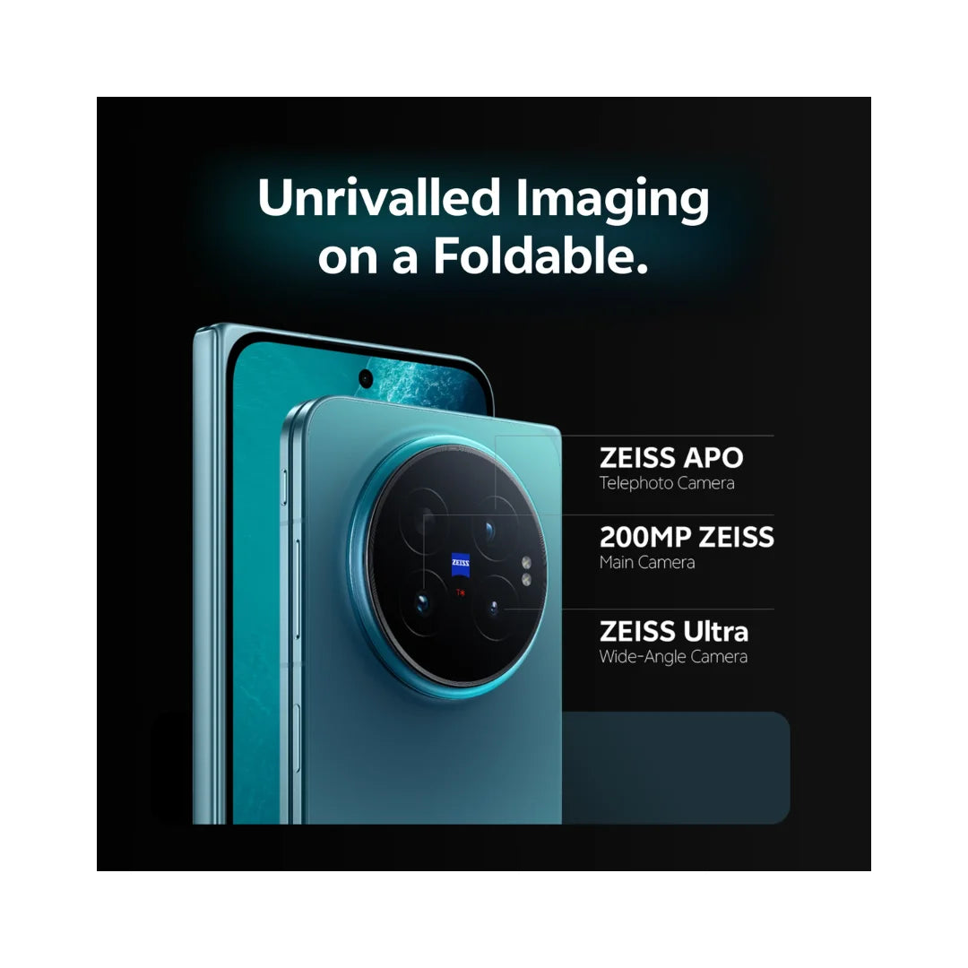 Vivo X Fold6 | 6.59 Inch AMOLED Display | MediaTek Dimensity 9500 | 200MP Triple Camera | 20MP Front Camera | 6900mAh Battery | 80W Flash Charge