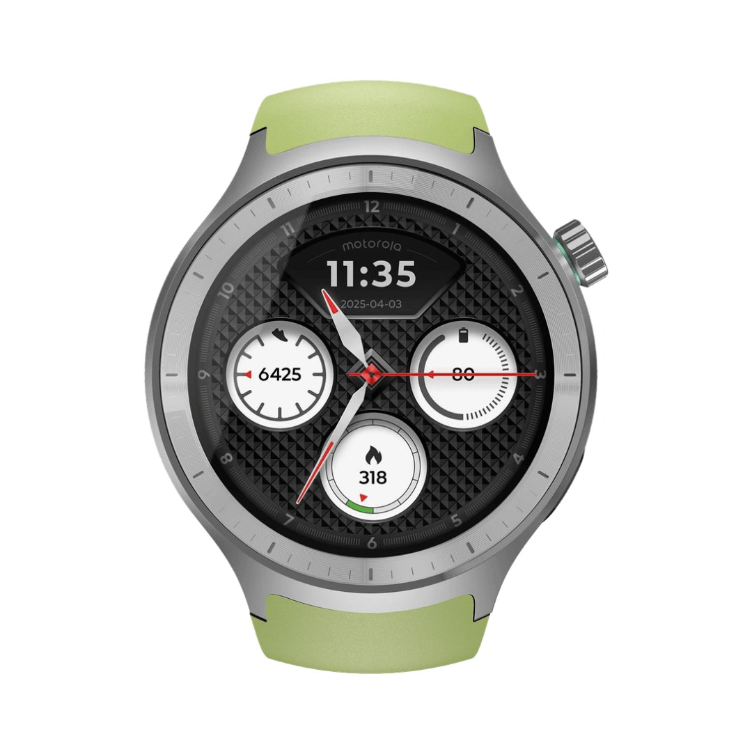 Moto Watch | Display 1.4” Round OLED | Corning® Gorilla® Glass 3 | IP68 Under Water Protection | Up to 13 Days of Battery Life