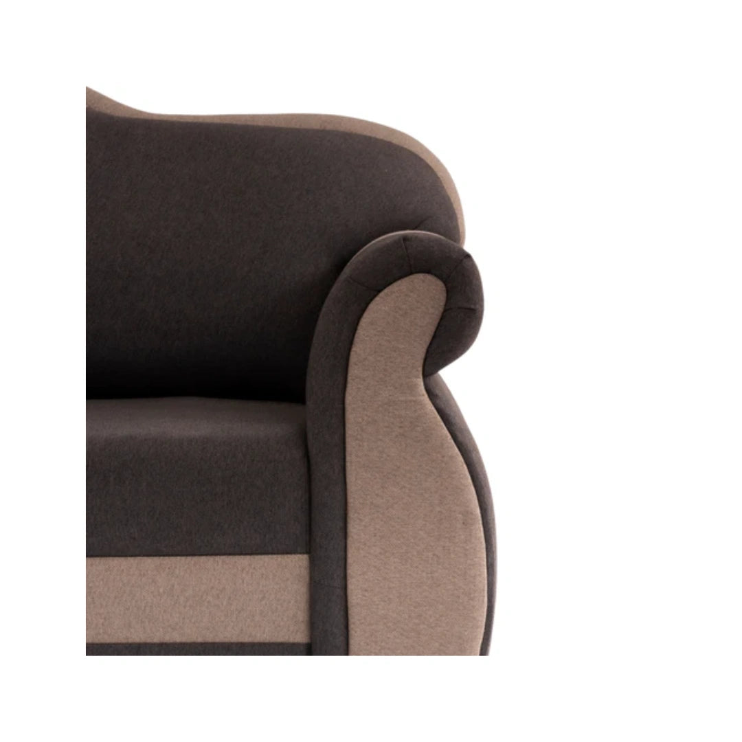 Chikkana Button Corner Sofa  | Rubber Wood |  Seating Capacity 2+1+1(Corner) |