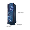 Samsung | 223L Stylish Grand Design Single Door Refrigerator | Cyclopentane Insulation | Lock & amp; Key | Compressor - Digital Inverter Compressor | Refrigerant - R600a