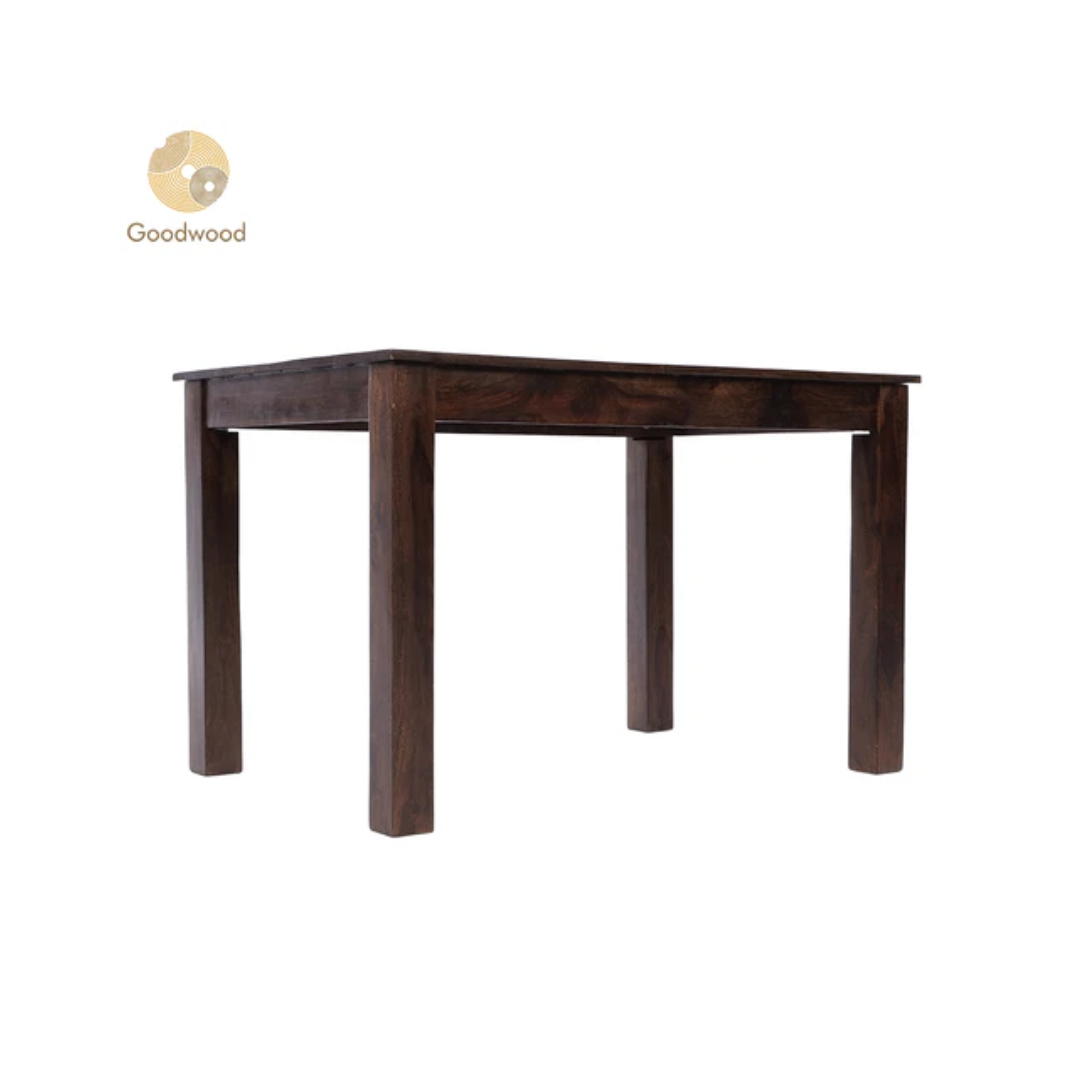 Goodwood Clinton 4 Seater Dining Table Set | Shesham Wood | Glass Top |