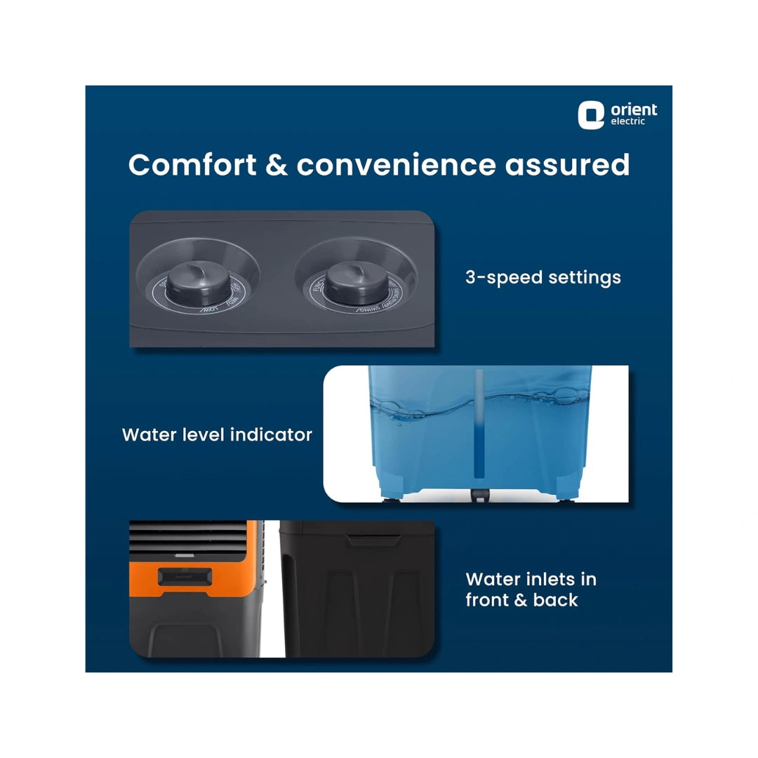 Orient Electric Desert Air Cooler | POWERFUL AIR DELIVERY | LONGEST AIR THROW |  QUICK COOLING WITH ICE CHAMBER | LARGE TANK CAPACITY