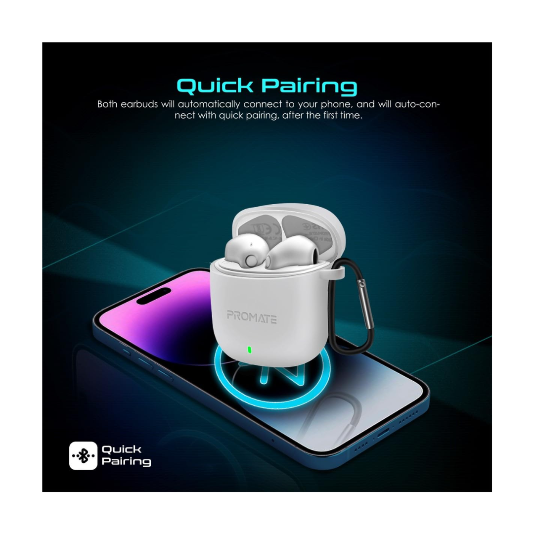 Promate Lima True Wireless Earbuds - Quick Pairing 