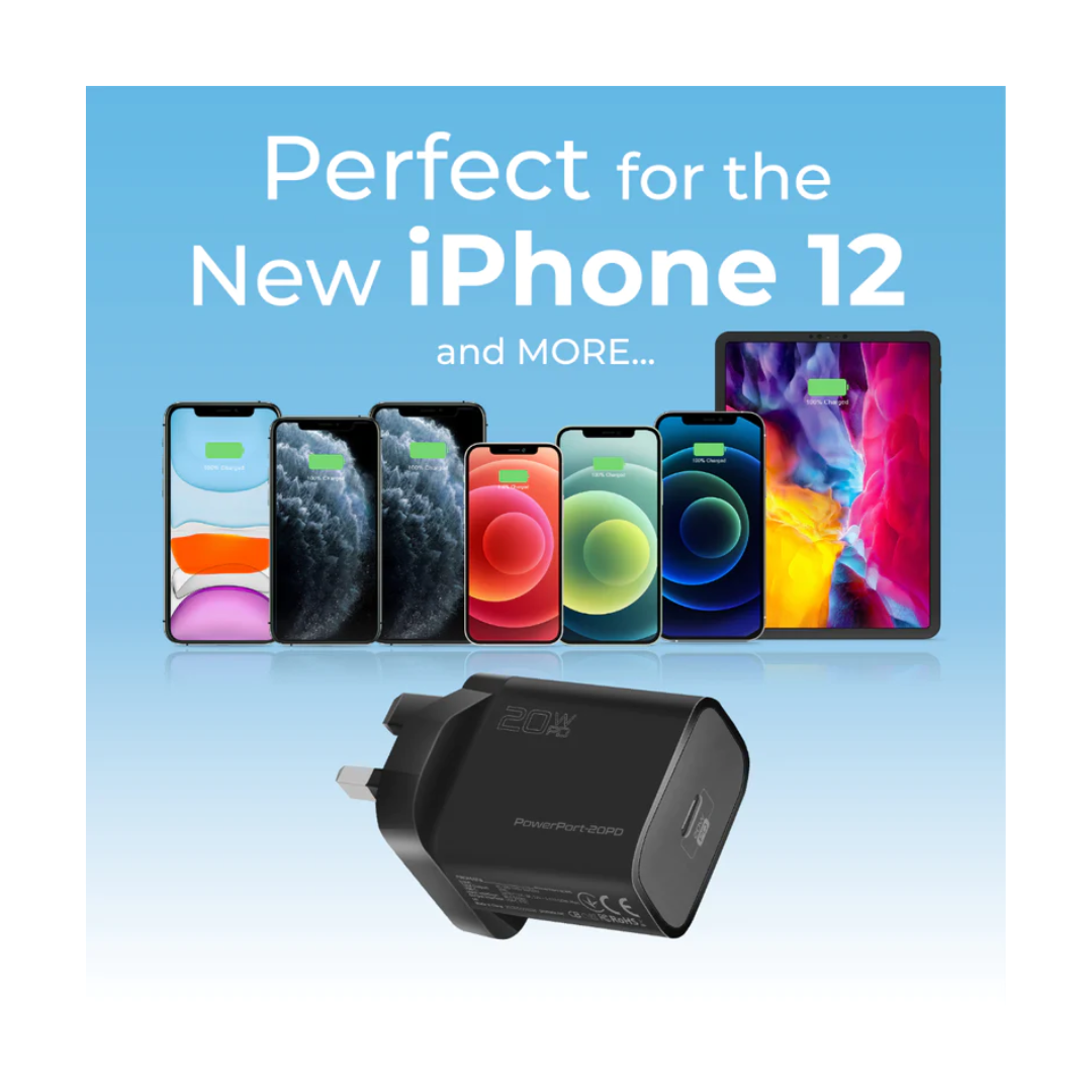 Promate 20W PD Adapter - Compatible for iPhone