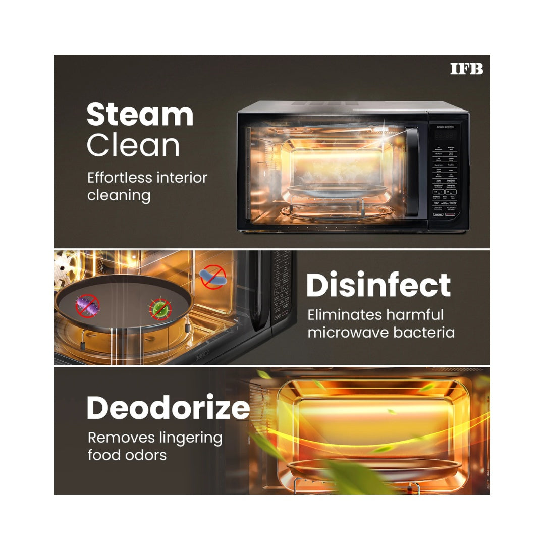 IFB 36 L Convection Microwave Oven |  Convection Functionality | Motorised Rotisserie | 101 Auto-Cook Menu Options |  360° Convection | Auto Defrost
