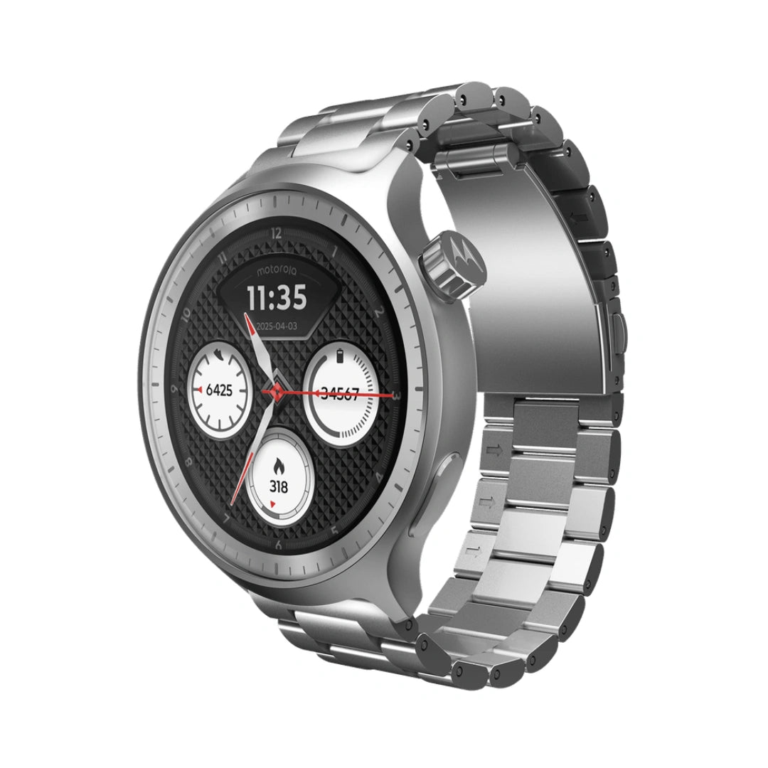 Moto Watch | Display 1.4” Round OLED | Corning® Gorilla® Glass 3 | IP68 Under Water Protection | Up to 13 Days of Battery Life
