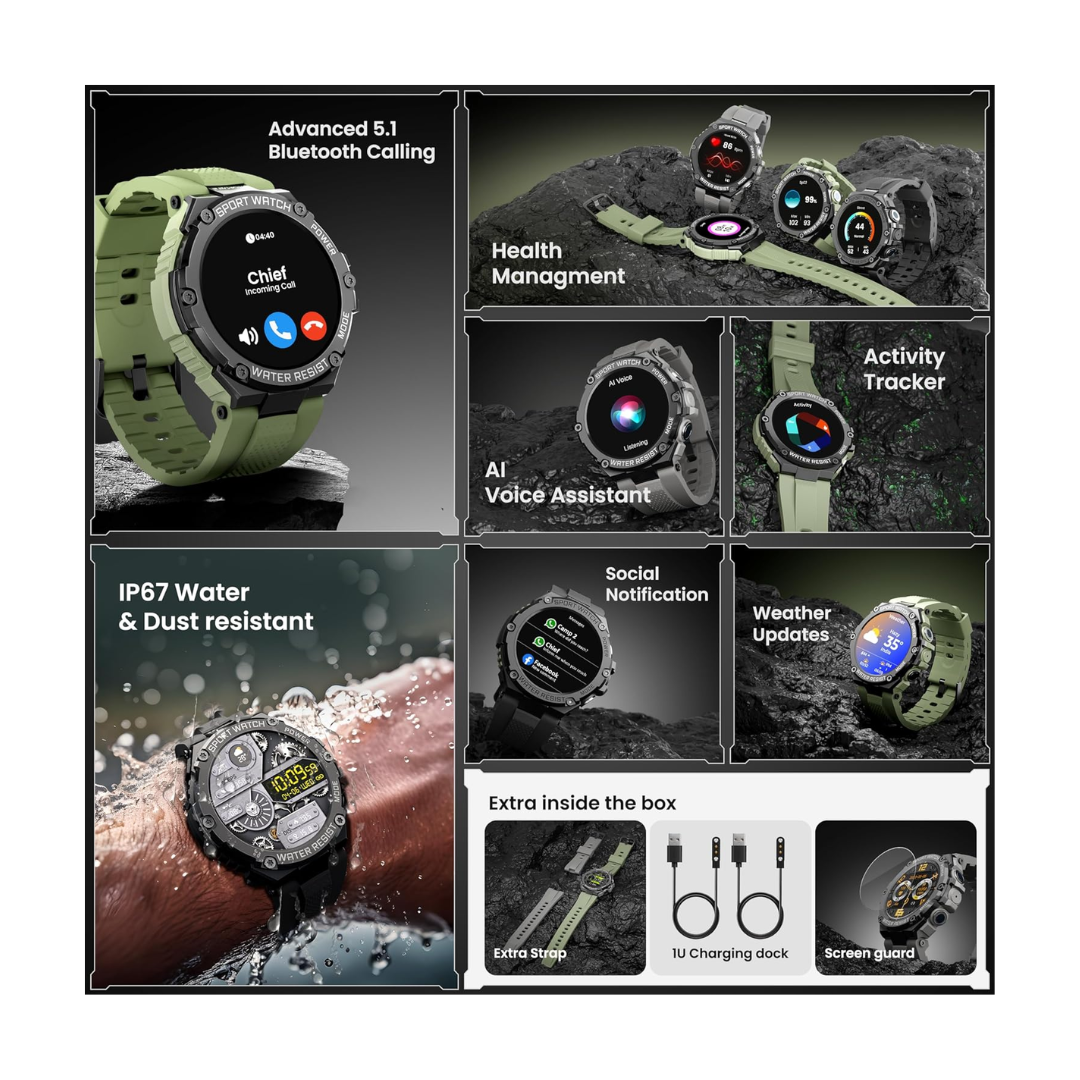 Promate XWatch-R19 Rugged Smart Watch - Quick Specifications