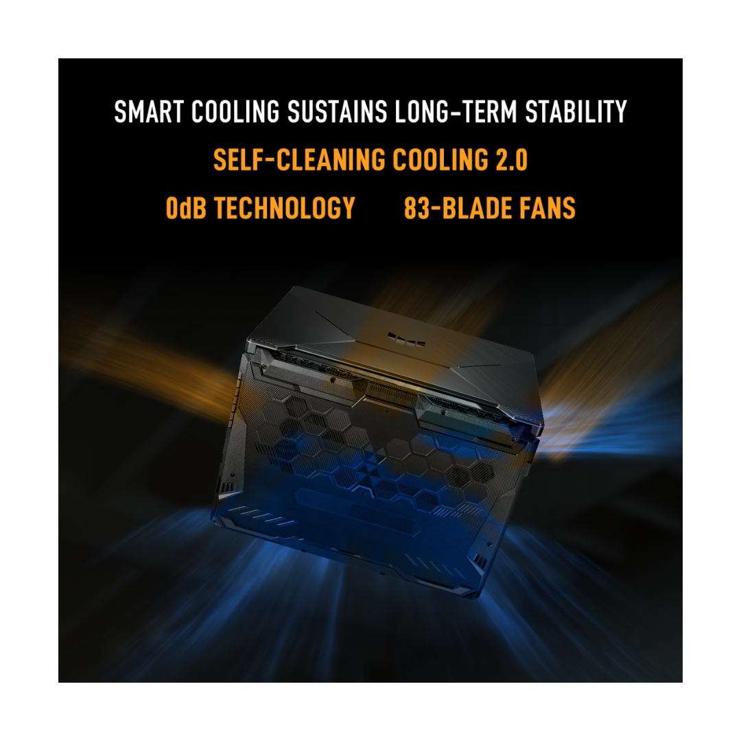 Asus TUF Gaming F17 Laptop - Smart Cooling Sustains long-Term Stability