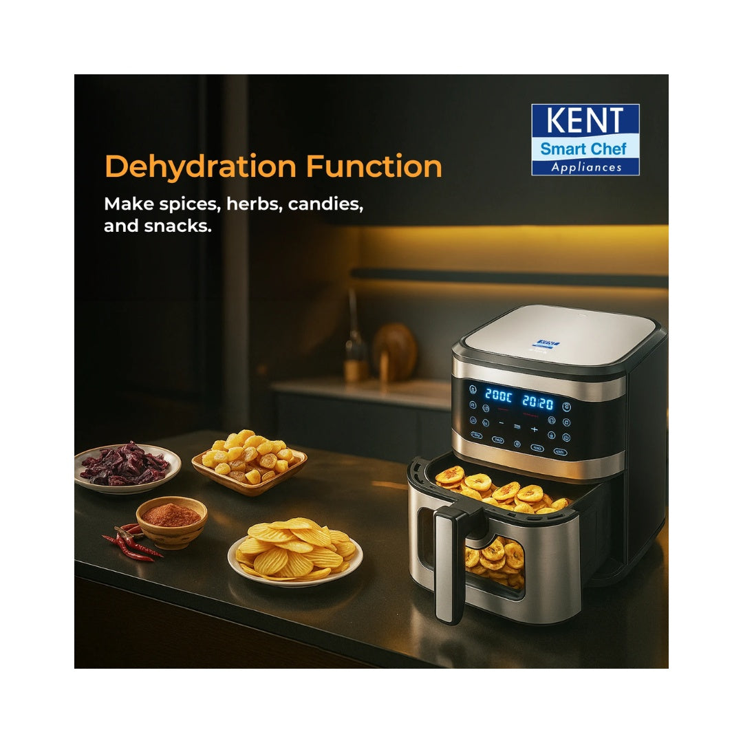 KENT Digital Air Fryer 8L |  7 Preset Menus | Dehydration Function |  Touch Control Panel & Digital Display | Auto Shut-Off Function| Adjustable Temperature and Timer Control  Price