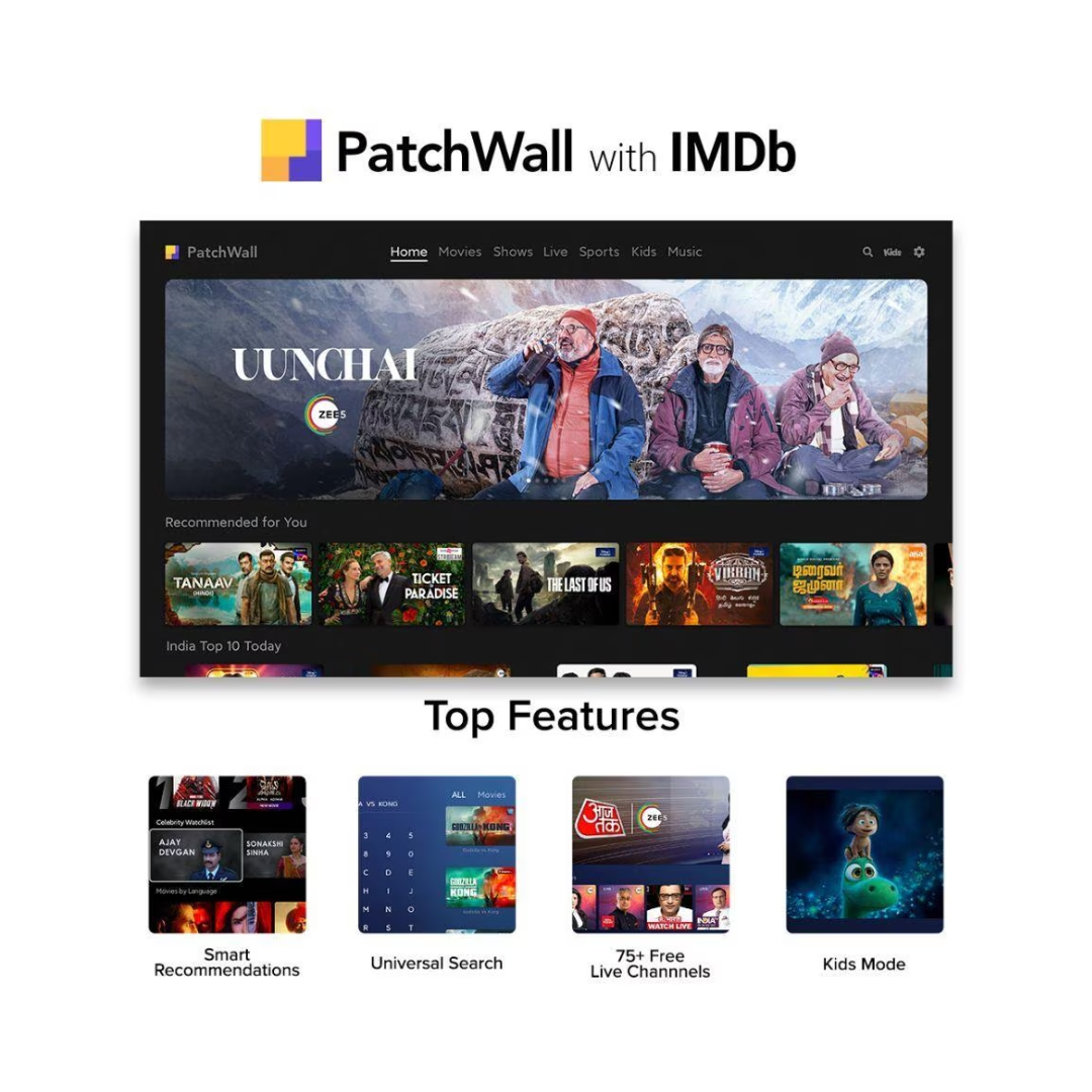 Redmi A Series 43 inch - Full HD - Google Smart TV - Patchwall