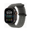 Apple Watch Ultra 4 Titanium Case | Ocean Band Translucent Black | Retina Display with Wide Angle OLED | Dust Resistance IP6X Water Resistance | WatchOS | Wind Noise Mitigation | Dual Speakers