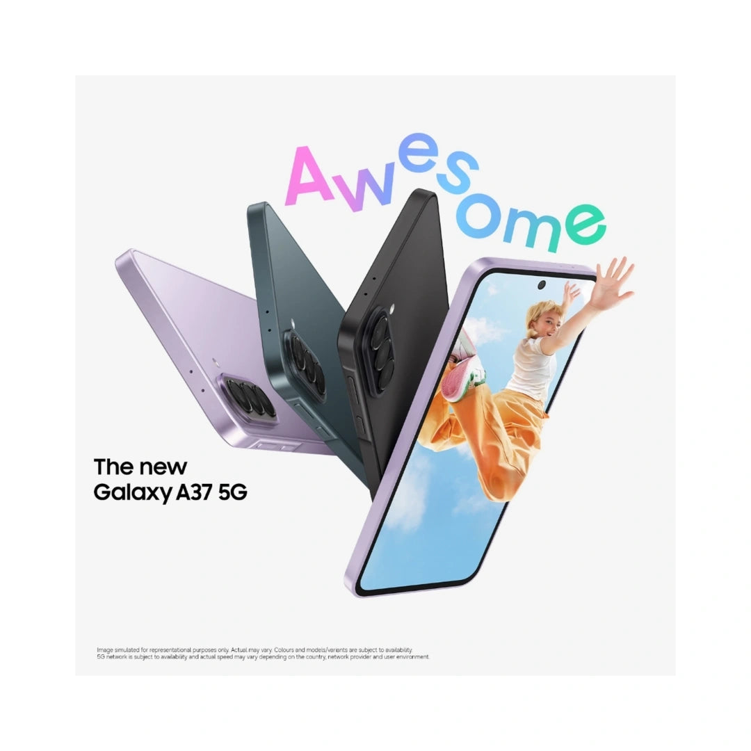 Samsung A37 5G | 6.7 inches Super AMOLED 120 Hz Max Refresh Rate | Exynos 1480 customised for Galaxy | 50MP Main Camera | 12MP Front Camera | 5000mAh Battery