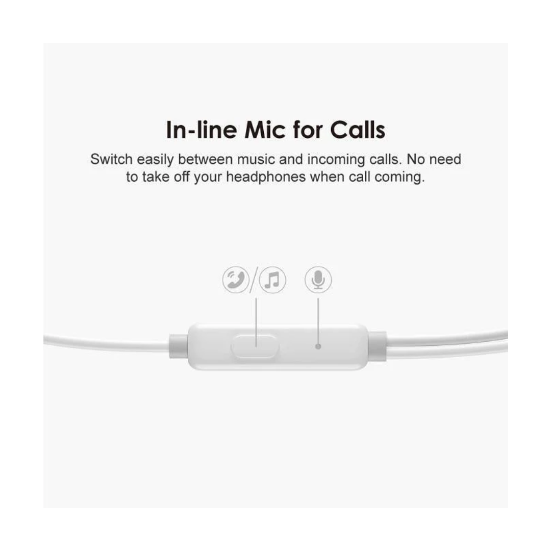 Oraimo E21P - Wired Earphone - Inline-Mic For Calls