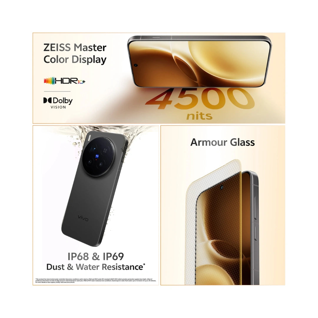 Vivo X300 Pro | MediaTek Dimensity 9500 | AMOLED Display | 200MP Triple Camera | 50MP Front Camera | 6510mAh Battery | 90W Flash Charger