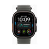 Apple Watch Ultra 4 Titanium Case | Ocean Band Translucent Black | Retina Display with Wide Angle OLED | Dust Resistance IP6X Water Resistance | WatchOS | Wind Noise Mitigation | Dual Speakers