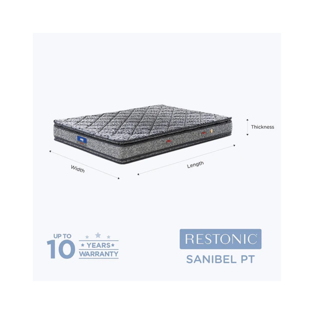 Peps Restonic Bonnell Sanibel Pillow Top 6-inch Spring Mattress with Free Pillow