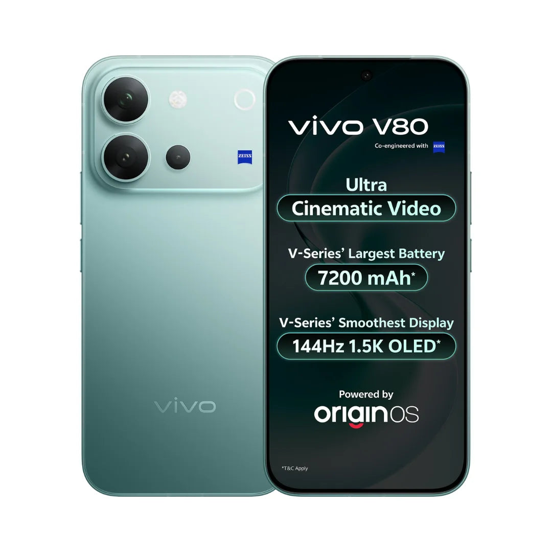 Vivo V80 | 6.59 inch AMOLED Display | Snapdragon® 7 Gen 4 | 50MP Dual Rear Camera | 50MP Front Camera | 7200mAh Battery | 90W Flash Charging | Flagship-Grade IP69 Water Resistance