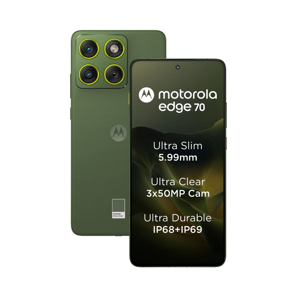 Motorola Edge 70 | 6.67 inches P-OLED Display | Snapdragon 7 Gen 4 | IP69/IP68 Under Water Protection | 50MP Dual Camera | 50MP Front Camera | 5000mAh Battery | 68W Turbo Power Charging