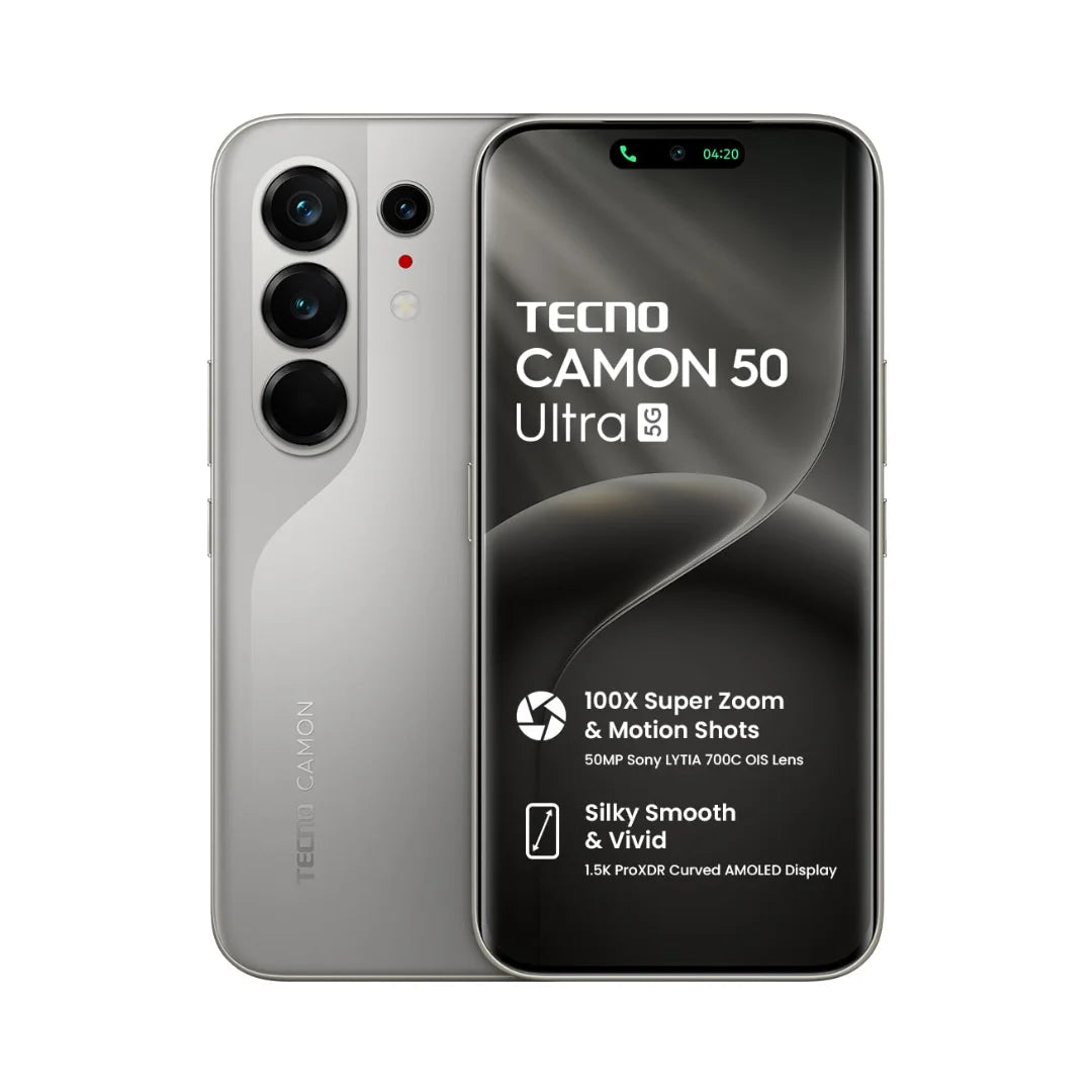 TECNO CAMON 50 Ultra 5G | 6.78 inches AMOLED Display | MediaTek Dimensity 7400 Ultimate | 50MP Dual Camera | 50MP Front Camera | 6500mAh Battery | 45W Super Charging