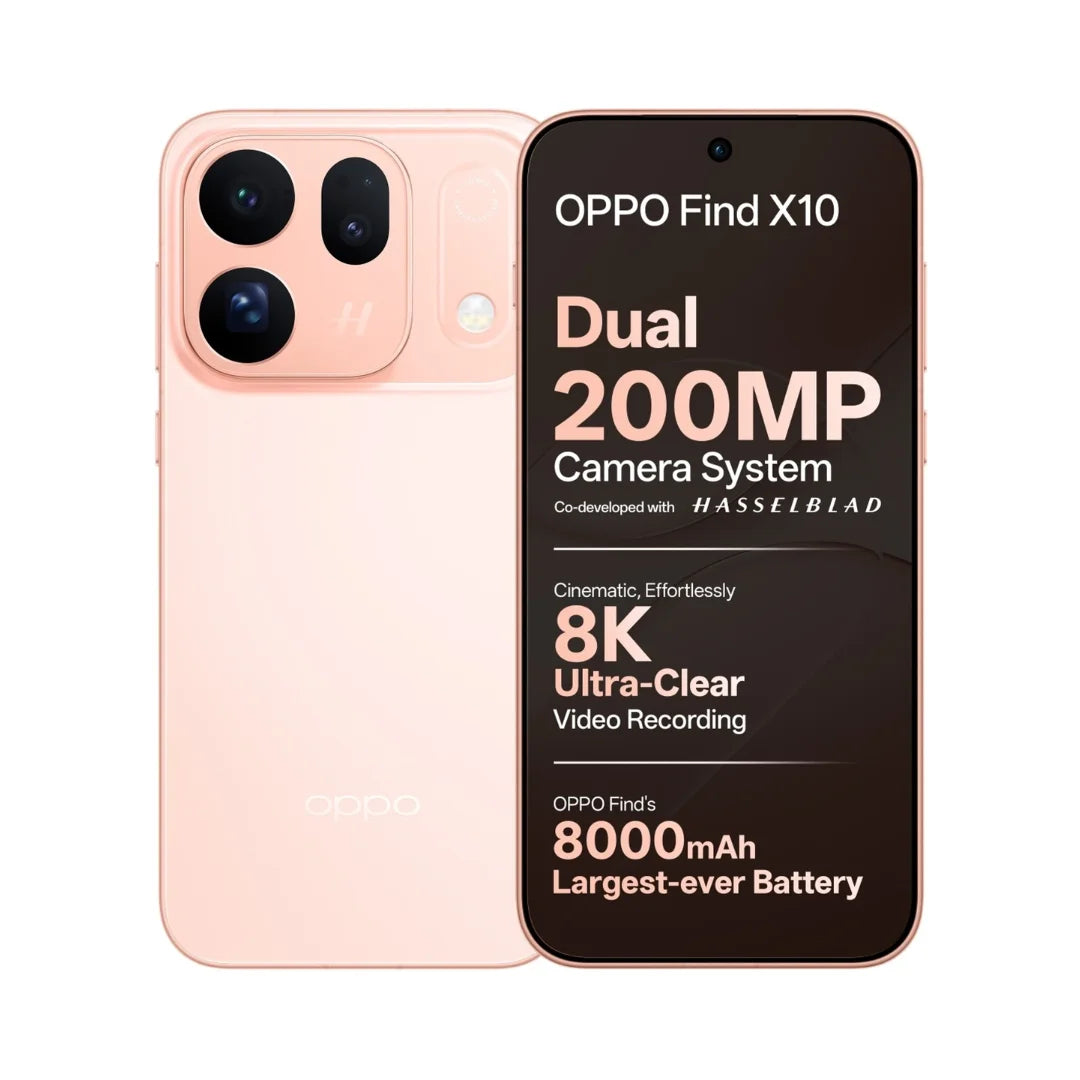 OPPO Find X10 | 6.59 OLED Display | 144Hz Refresh Rate | MediaTek Dimensity 9600M | LPDDR5X RAM Type | 200MP Dual Camera | 50MP Front Camera | 8000mAh Battery