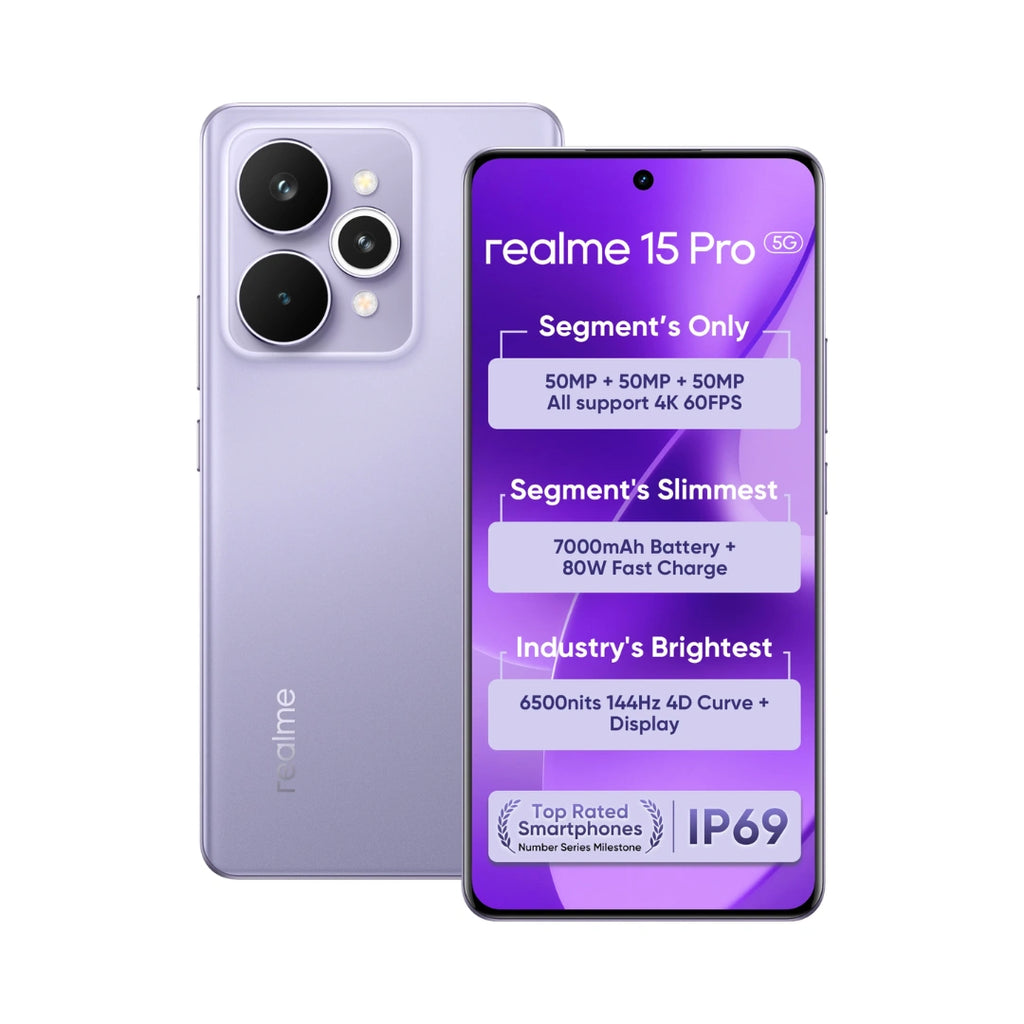 Realme 15 Pro | 6.8 Inches Display | OLED Display | Qualcomm Snapdragon | 50MP Rear Camera | 50MP Front Camera  | 7000 mAH Battery