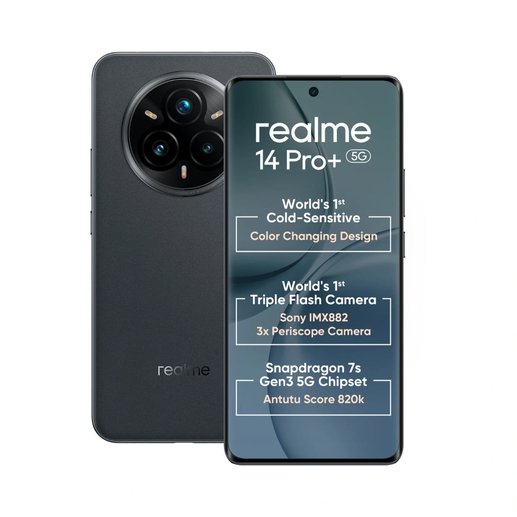 Realme 14 Pro Plus 5G | 6.83" Curved AMOLED Display | 50MP Sony IMX896 OIS + 50MP Periscope Rear Camera  | 6000mAh Battery | Snapdragon 7s Gen 3 Processor | 80W SUPERVOOC