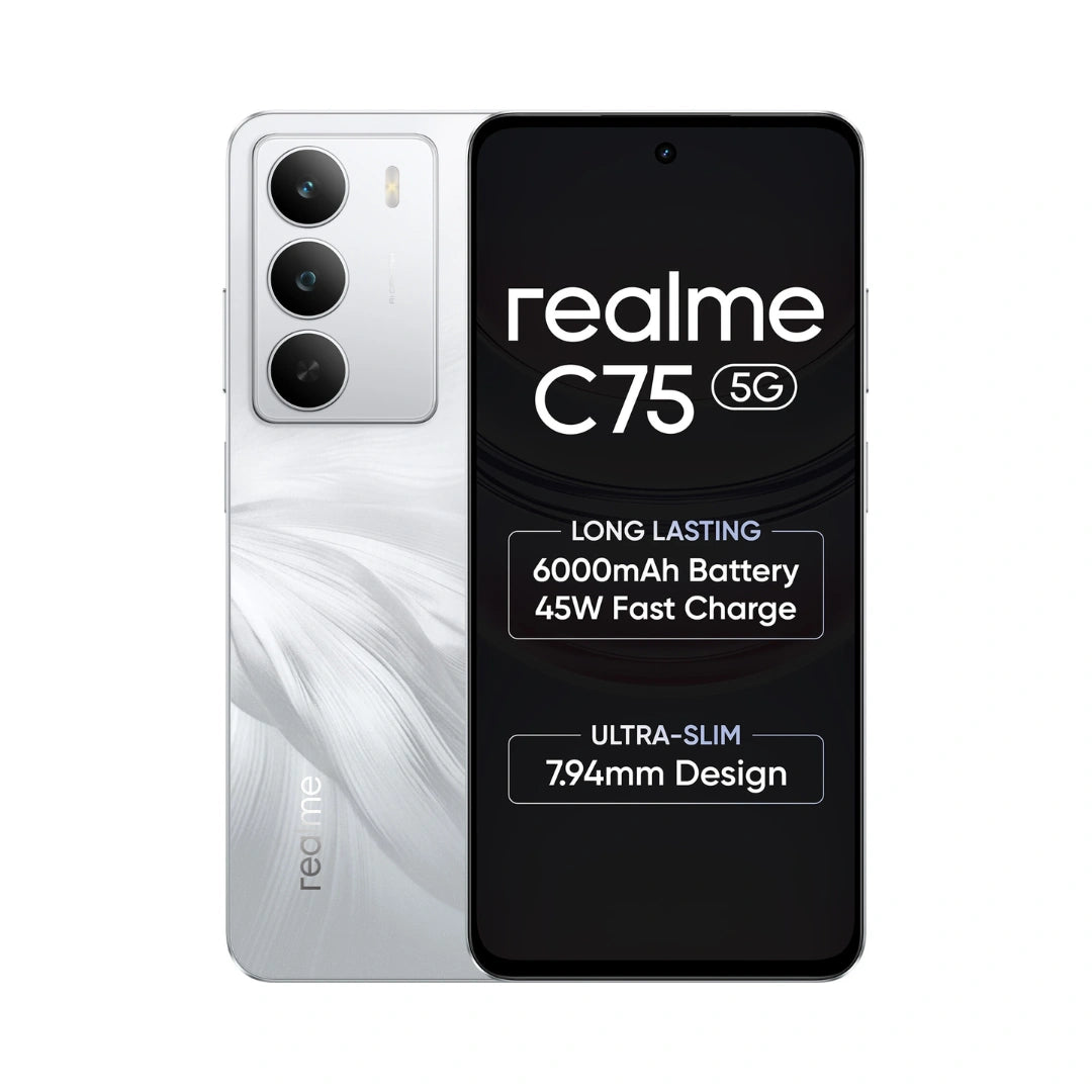 Realme C75 5G | Android 15 | Mediatek Dimensity | 32MP Rear camera | 8MP Front camera | 6000 Mah Battery