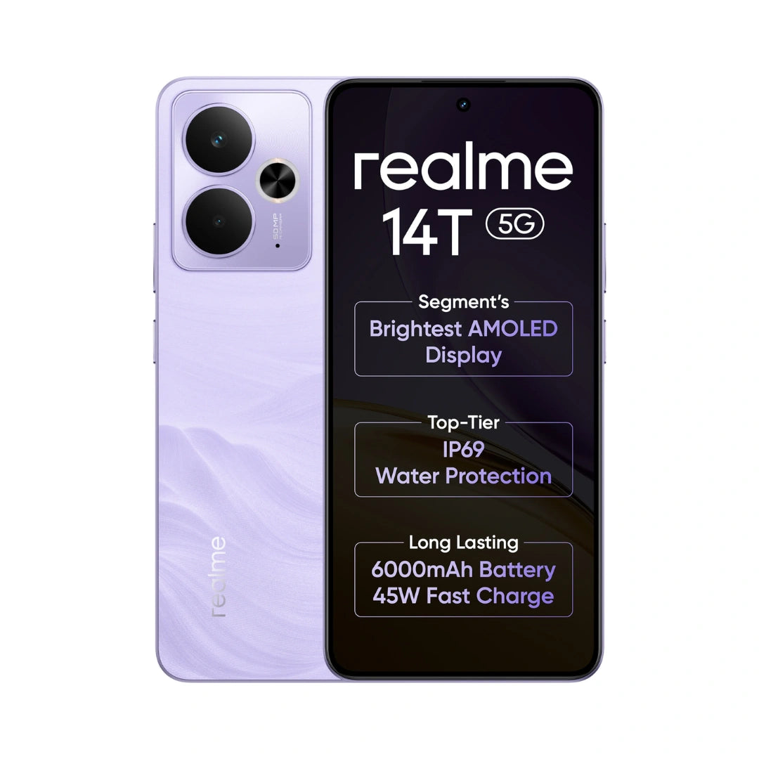 Realme 14T 5G | AMOLED Display| Mediatek Dimensity | Android 15| 50MP Rear camera |16MP Front camera |