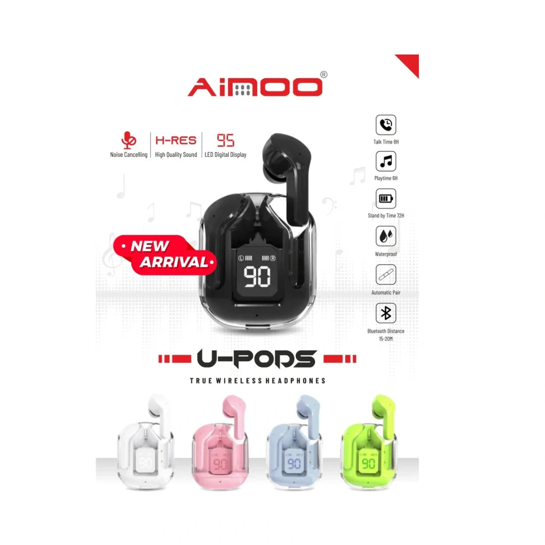 AINOO U PODS - BLUETOOTH TWS | Led Display  | Automatic Pair | Waterproof |