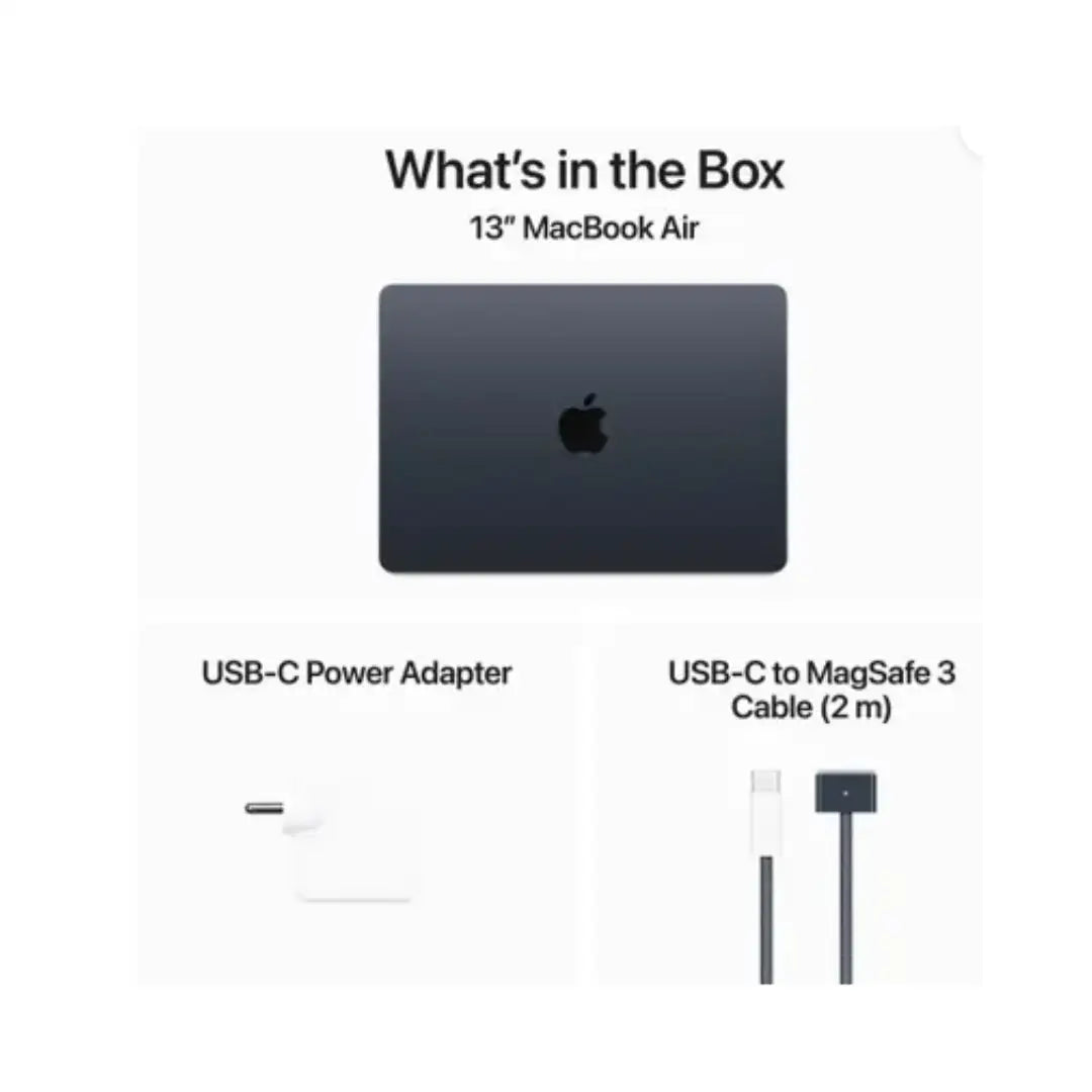 APPLE MACBOOK AIR 13(M3 CHIP/16GB/256GB SSD/MAC OS SEQUOIA/LIQUID RETINA/13.6 INCH)(MC8K4HN/A)-MIDNIGHT:LAPTOP