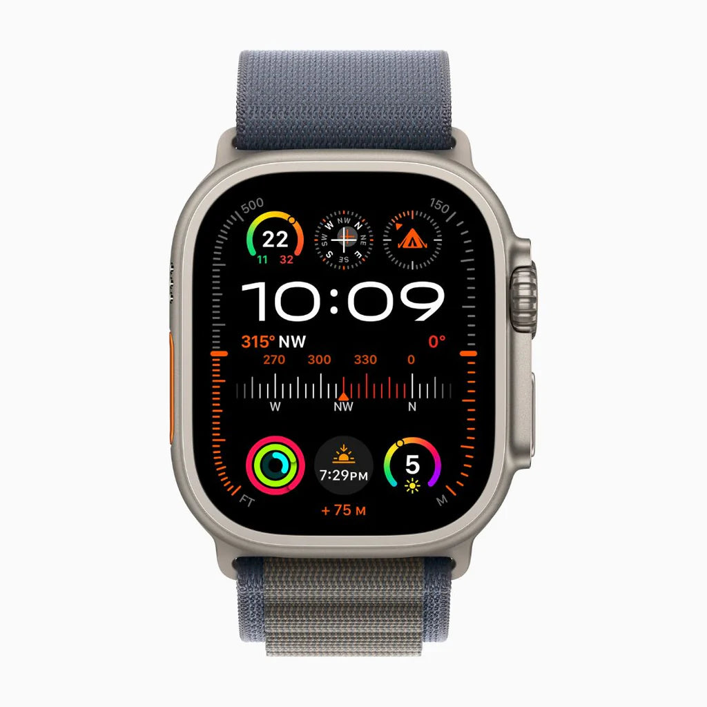 Apple Watch Ultra 2 Close-up of the Digital Crown and side button