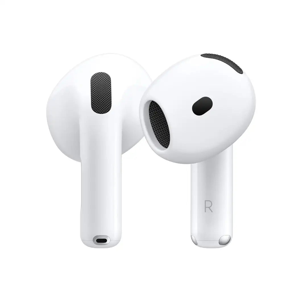 Apple AirPods 4 Wireless Earbuds, Bluetooth Headphones, Personalised Spatial Audio, Sweat and Water Resistant, USB-C Charging Case, H2 Chip, Up to 30 Hours of Battery Life, Effortless Setup for iPhone