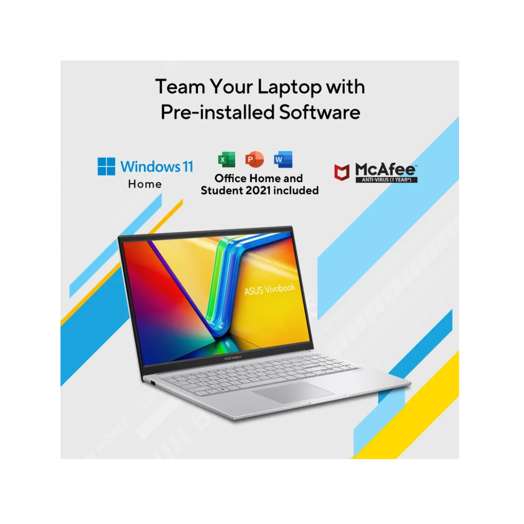 ASUS X1504VA-NJ2324WS (Core i3-1315U/16GB/512GB/Intel UHD Graphics/15.6" FHD/Windows 11 Home/Office Home 2024:LAPTOP