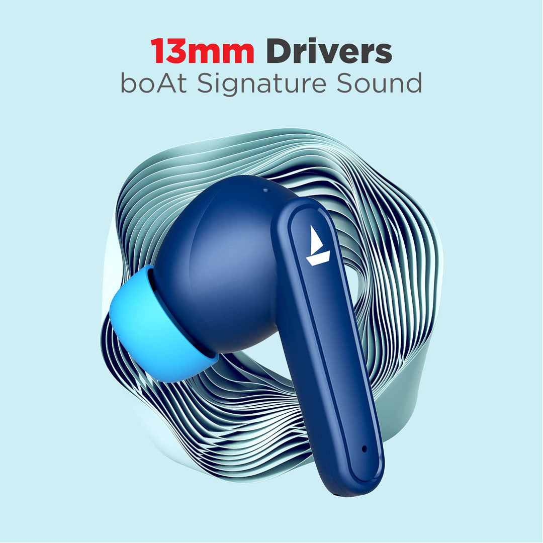 Boat Airdopes 113 | IPX4 Water Resistance | Bluetooth v5.2 | Smooth Touch Control | 24 hrs Playback