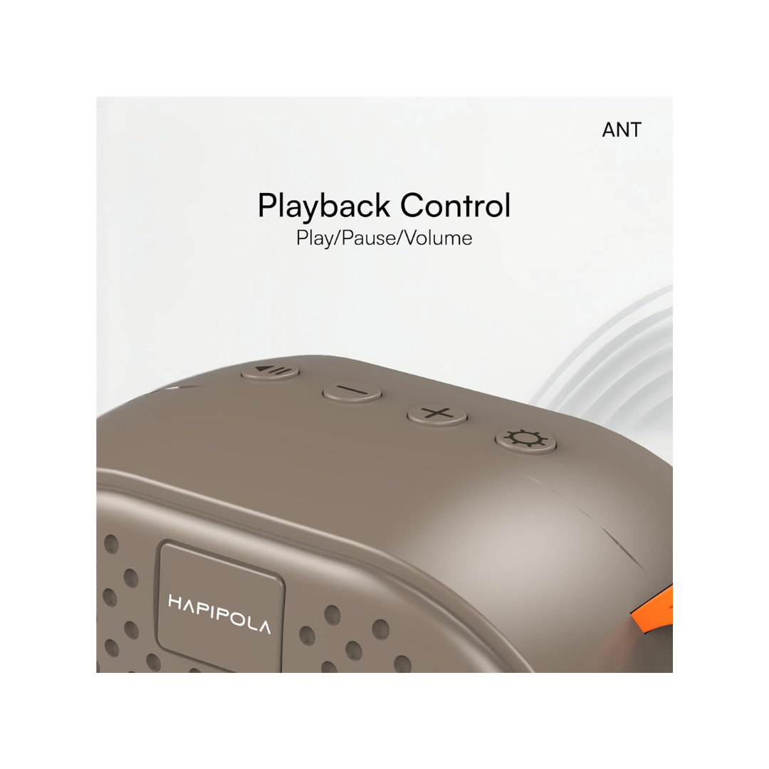 HAPIPOLA Bluetooth Speaker ANT Immersive Audio | Good Bass | 5 Hours Playback | Portable, Built in mic, TWS Pairing Support | dustproof | AUX, USB, TF Card | Micro Interface